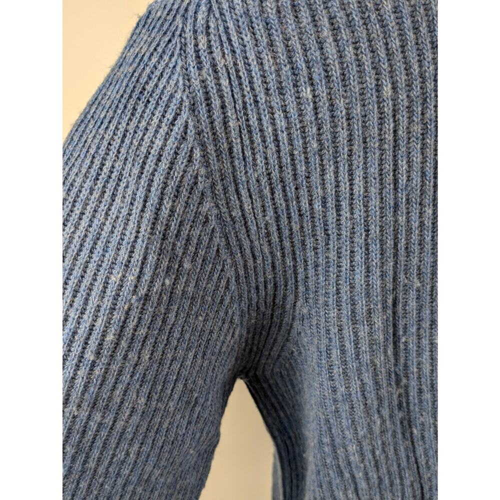 Banana Republic Mens L Sweater 100% Fine Merino Wool Blue Long Sleeve Pullover - Picture 7 of 8